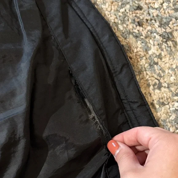 Eddie Bauer Black Quilted Coat with Faux Fur Hood - Picture 16 of 16